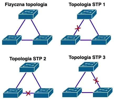 Topologia fizyczna vs Topologia logiczna STP