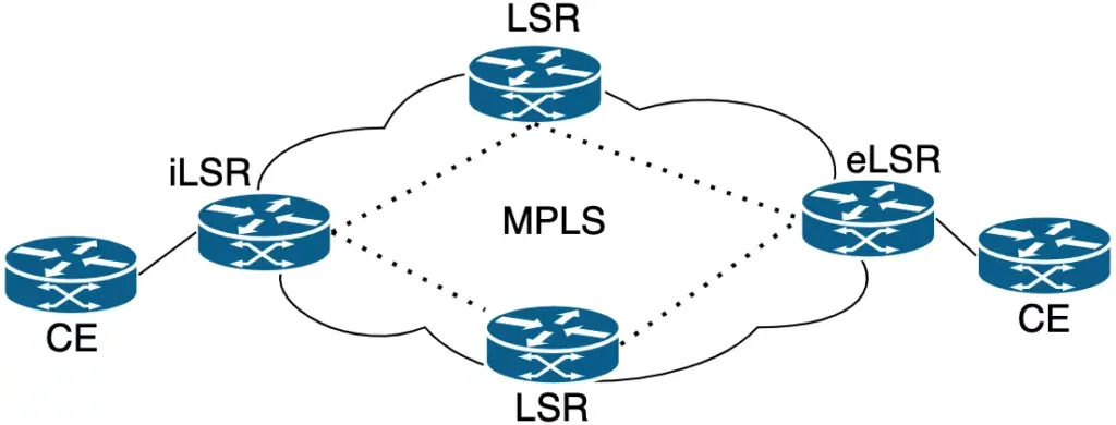 Uproszczona topologia z podziałem na role routerów