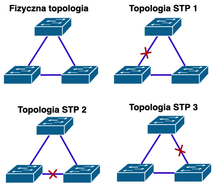 Topologia fizyczna vs topologia stp